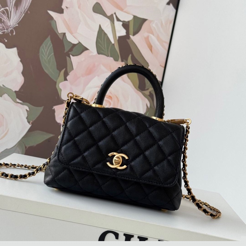 Ch*el top handle bags